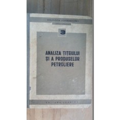 Analiza titeiului si a produselor petroliere nr.3