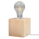 Lampă De Birou Ariz Din Lemn Natural Cu 1 Bec Pătrat Scandinav De Interior