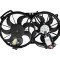 GMV radiator electroventilator Audi A6/A6 Allroad (C6), 2004-2012, motor 4.2 V6/4.2 V8, benzina, 400/400 W; 398/388; (4 +4) pini