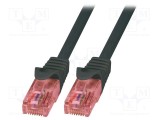 Cablul Patch Cord U/UTP 6 Litrat Cu LSZH Negru 1,5m RJ45 LOGILINK 26AWG