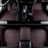 Set Covorase Auto Lux Piele Capitonaj Interior Premium Diamond Mats Audi A6 C7 2011-2018 Negru + Cusatura Rosie 130818-6, General