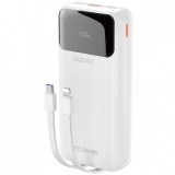 Baterie Externa Dudao K15Pro, 20000mAh, 22.5W, QC + PD, 1 x Lightning - 1 x USB-A - 2 x USB-C, Alba