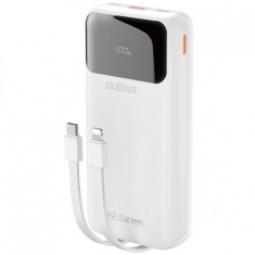 Baterie Externa Dudao K15Pro, 20000mAh, 22.5W, QC + PD, 1 x Lightning - 1 x USB-A - 2 x USB-C, Alba
