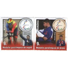 Romania 2021 - medalii paraolimpice, serie stampilata