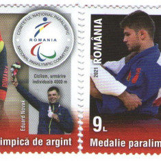 Romania 2021 - medalii paraolimpice, serie stampilata