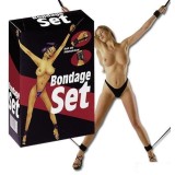 Bondage Set, Legaturi de pat si 4 catuse pentru maini si picioare#
