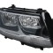 Far VW Tiguan, 05.2016-, partea Dreapta, tip bec H7+H7+PW24W+PY21W; electric; cu motor, DEPO