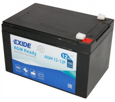 Baterie Moto Exide Agm 12Ah 150A 12V AGM12-12F foto