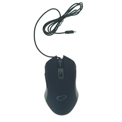 Mouse gaming USB-C, Esperanza Nemesis 94545, cablu 1.25m, 6D, RGB, 800-2400 DPI, negru foto