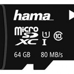 Card memorie Hama microSDHC 64GB UHS clasa 10 + adaptor SD