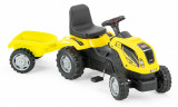 Tractor cu pedale si remorca Micromax MMX Yellow