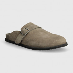 GARMENT PROJECT papuci din piele Blake Clog femei, culoarea gri, GPWF2538