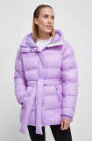 Helly Hansen geaca femei, culoarea violet, de iarna