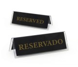 Semn acril Reserved / Reservado pentru masa 12x4 cm