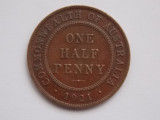 HALF PENNY 1921 AUSTRALIA, Australia si Oceania