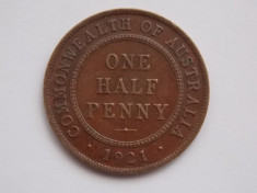 HALF PENNY 1921 AUSTRALIA foto