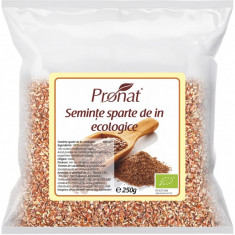 Seminte de in sparte bio, 250g Pronat