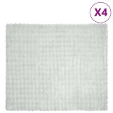 Cumpara ieftin Patura din Blana sintetica de Iepure 4 pcs Gri 240 x 270 cm