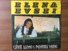 elena evsei cata lume-i pentru mine disc vinyl lp muzica populara semnat ondulat foto