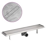 Cumpara ieftin Rigola dus liniara, model linie, otel inoxidabil, 630 x 140 mm