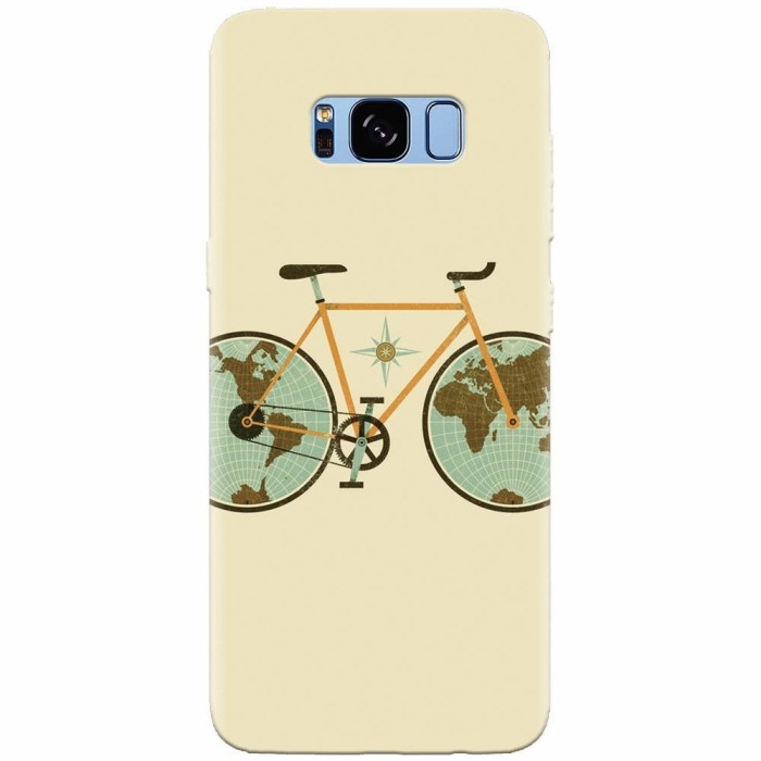 Husa silicon pentru Samsung S8, Retro Bicycle Illustration