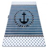 Covor Copii Petit Marine Ancoră Albastră 160x220 cm. Covor cameră copilului, moale, antialergic, design marin. Grosime 13mm, Turcia