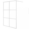 Paravan dus walk-in argintiu 140x195 cm sticla ESG transparenta