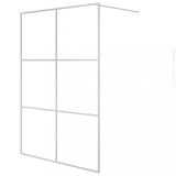 Paravan dus walk-in argintiu 140x195 cm sticla ESG transparenta