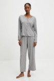 Answear Lab pijama culoarea gri