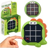 Joc electronic 3 in 1 Tic Tac Toe dinozaur, verde, Lean 21371