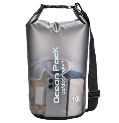 Sac impermeabil si husa impermeabila pentru telefon Ocean Pack, 10L, negru - OUTLET foto