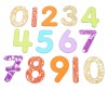 Set 14 numere translucide glitter pentru tablete si mese luminoase, Tickit