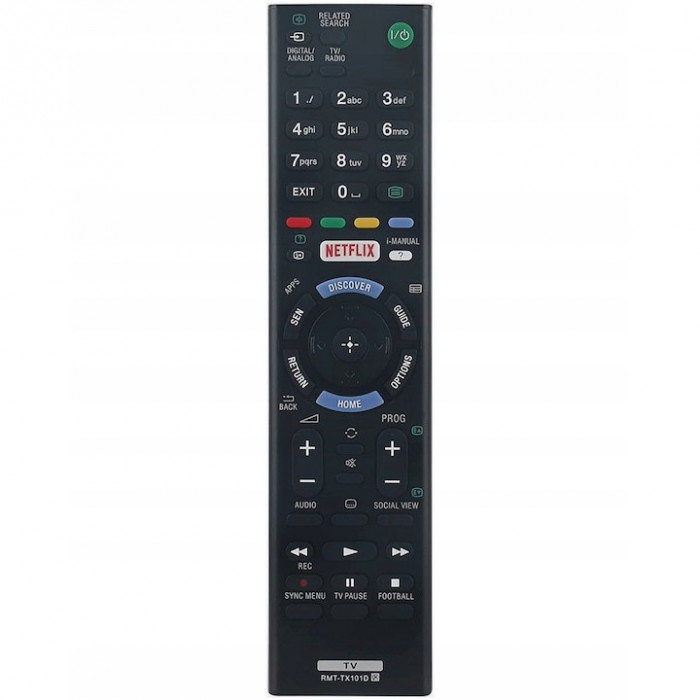 Telecomanda pentru Sony RMT-TX101D, x-remote, universal, Netflix, Negru