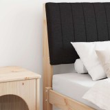 vidaXL Tăblie tapițată Negru 75 cm Lemn de pin masiv 879426