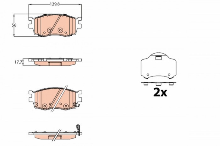 TRW GDB3626 set placute frana,frana disc