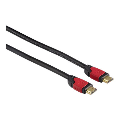 Cablu HDMI Hama, HDMI tata, ethernet, 3 m, Negru/Rosu foto