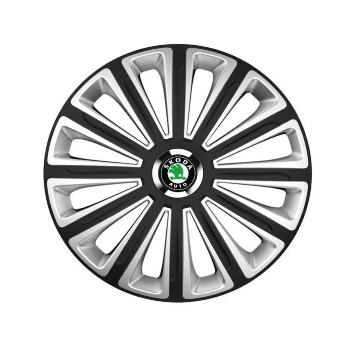 trend Set 4 capace roti Trend R15 pentru gama auto Skoda Trend Silver-Black
