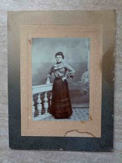 FOTOGRAFIE VECHE PE CARTON, PORTRET DE TANARA. L. MARCOVIC, IASI, CCA 1900-246925