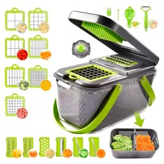 Razatoare Multifunctionala Germag 22 in 1, cu Accesorii Interschimbabile, Recipient Colector