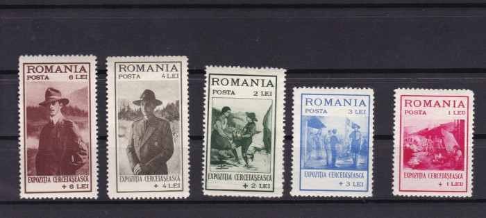 ROMANIA 1931 LP 93 EXPOZITIA CERCETASEASCA SERIE MNH