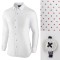 Camasa pentru barbati, alb, regular fit, elastica, casual, cu guler - essential