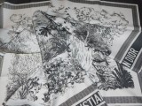CHRISTIAN DIOR esarfa noua, matase naturala, tiv manual , brosa DIOR cadou