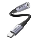 CABLU ADAPTOR Ugreen, &amp;quot;AV142&amp;quot;, USB Type-C(T) to Jack 3.5mm(M), lungime 10cm, gri 30632