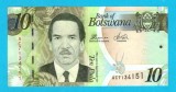Botswana (p#30) 10 Pula 2012 UNC 'Varianta pe H&acirc;rtie' serie: AC713415x; (ROG CITITI DETALIILE!)