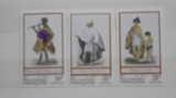 POLINEZIA FRANCEZA - PICTURI DE TAHITIENI IN COSTUME DE SARBATOARE - MI 6 EURO