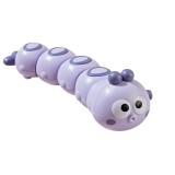 Jucarie mecanica pentru copii flippy, omida haioasa, cu cheita, distractiva, se taraste, se misca, 15 x 4 cm, mov