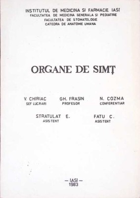 ORGANE DE SIMT-V. CHIRIAC, GH. FRASIN, N. COZMA, STRATULAT E., FATU C.-272393 foto