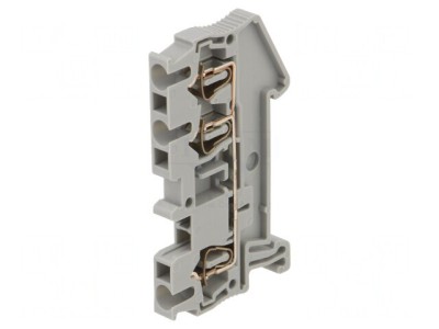 Conector de &amp;Icirc;mbinare Șine 3 Borne Gri 0,08-2,5mm&amp;sup2; foto