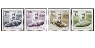 Ungaria 1988 - Ferdinand Graf von Zeppelin, serie neuzata foto