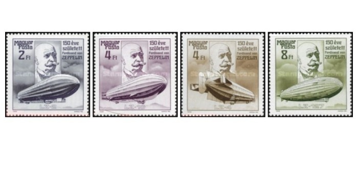 Ungaria 1988 - Ferdinand Graf von Zeppelin, serie neuzata